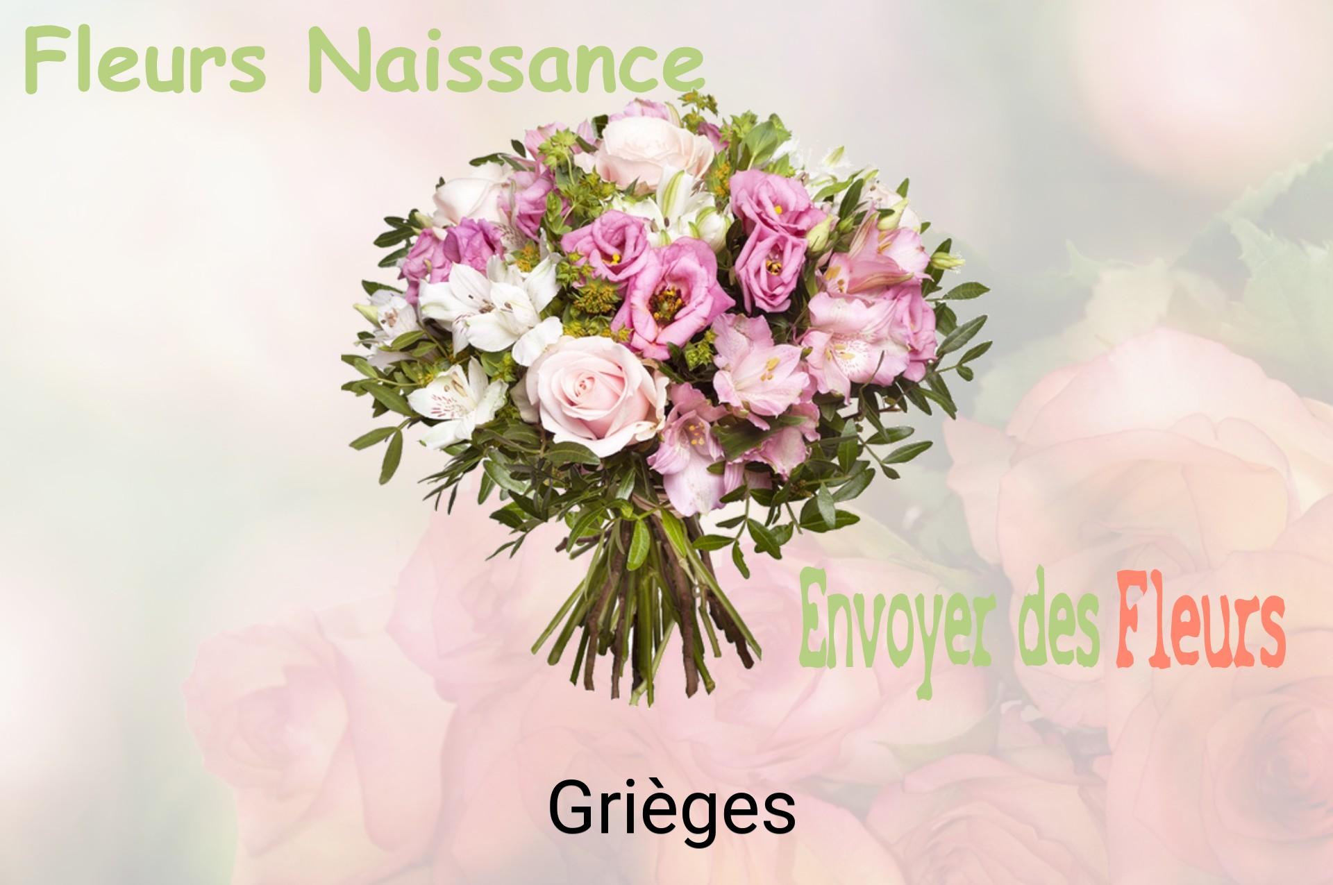 Bouquet de fleurs de naissance livré à Grièges